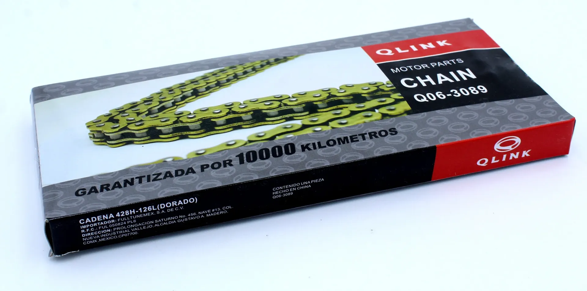 [Q06-3089] [QLINK] CADENA 428H X 126 DORADA