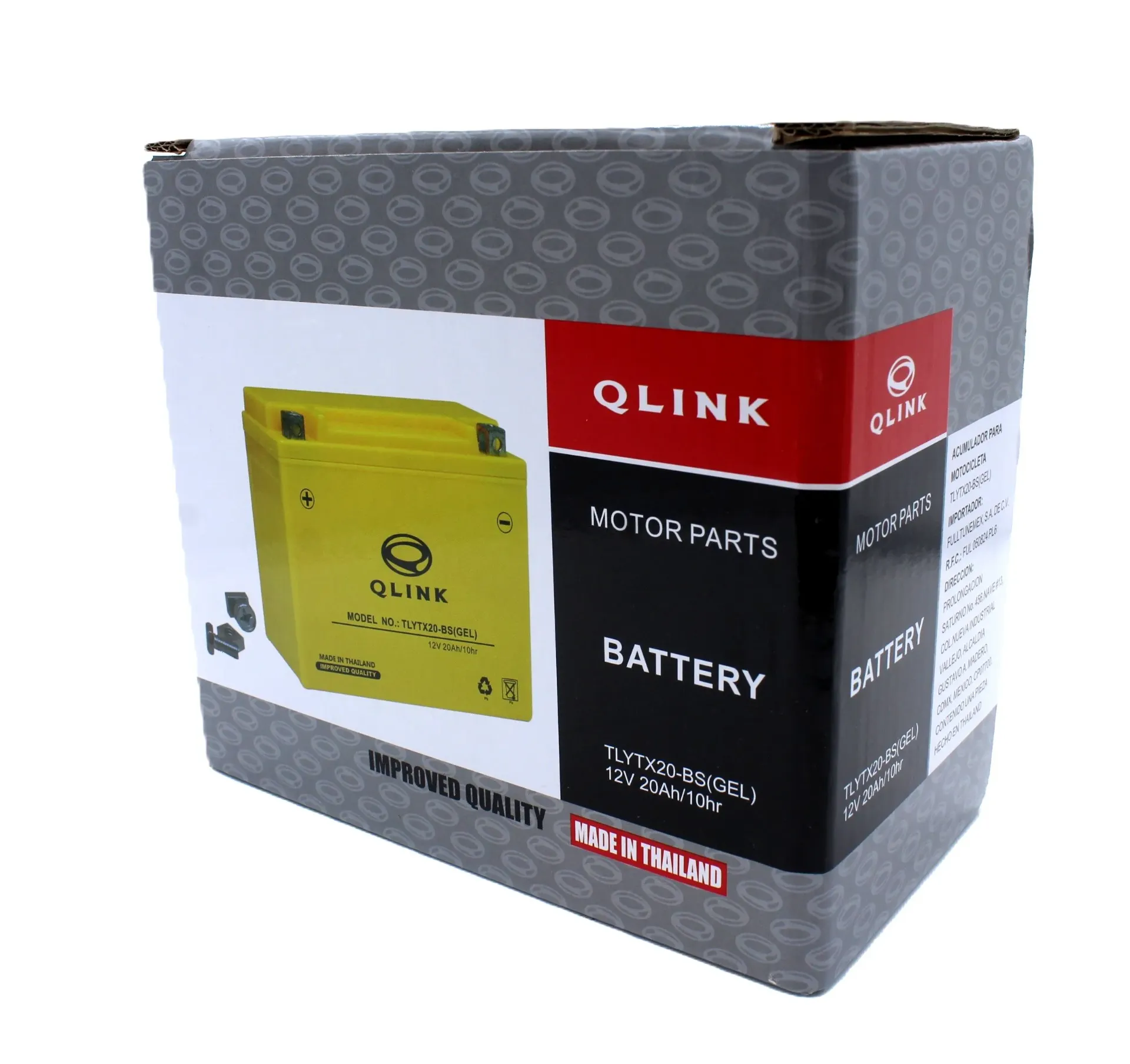 [TLYTX20-BS(GEL)] [QLINK] BATERIA YTX20-BS GEL